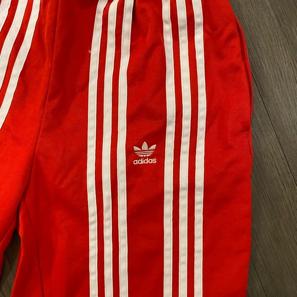 Adidas Women’s Ji Won Choi Track Pants Red and White Striped Joggers - Picture 6 of 12